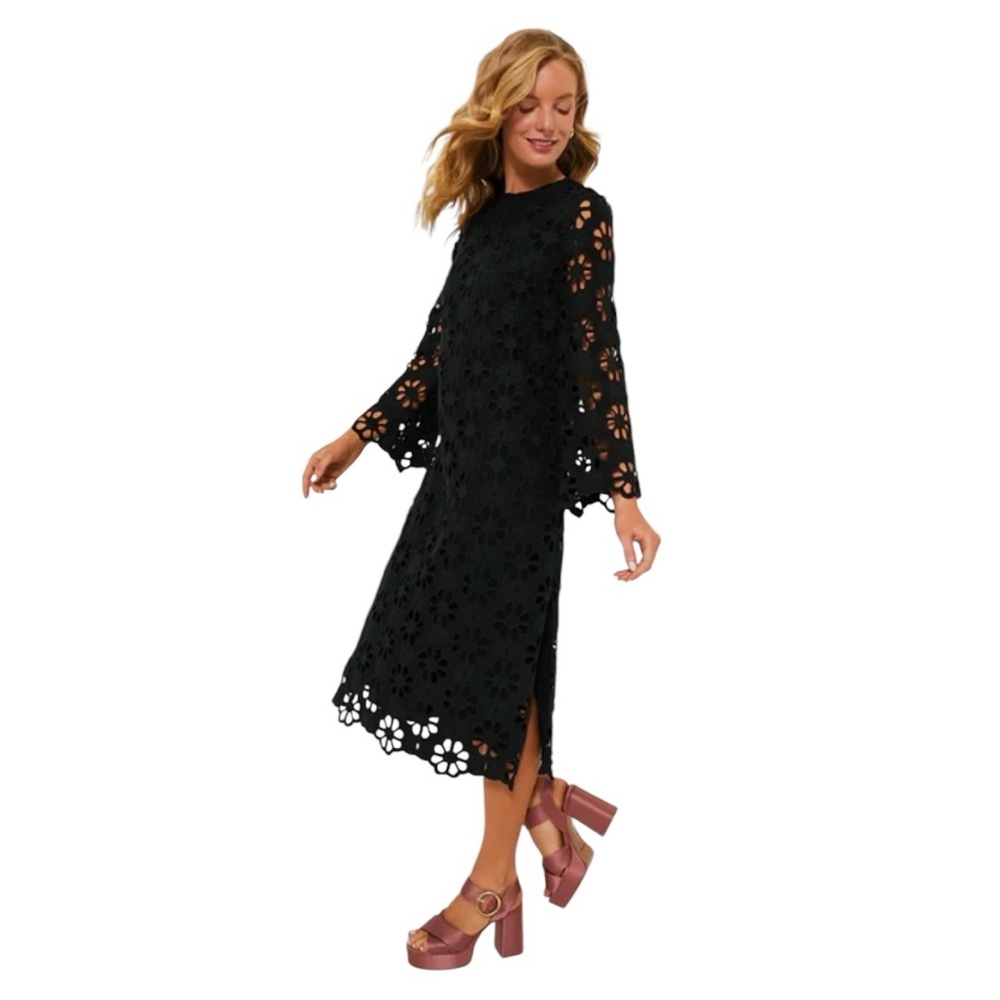 NWT Tuckernuck Noir Eyelet Hutton Dress Classy - Picture 2 of 13